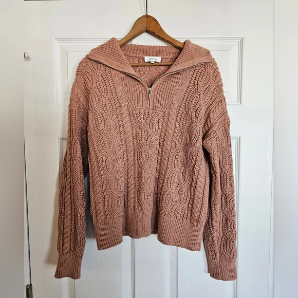 Haven Well Within Cable Knit Half-Zip Sweater - Picture 2 of 8